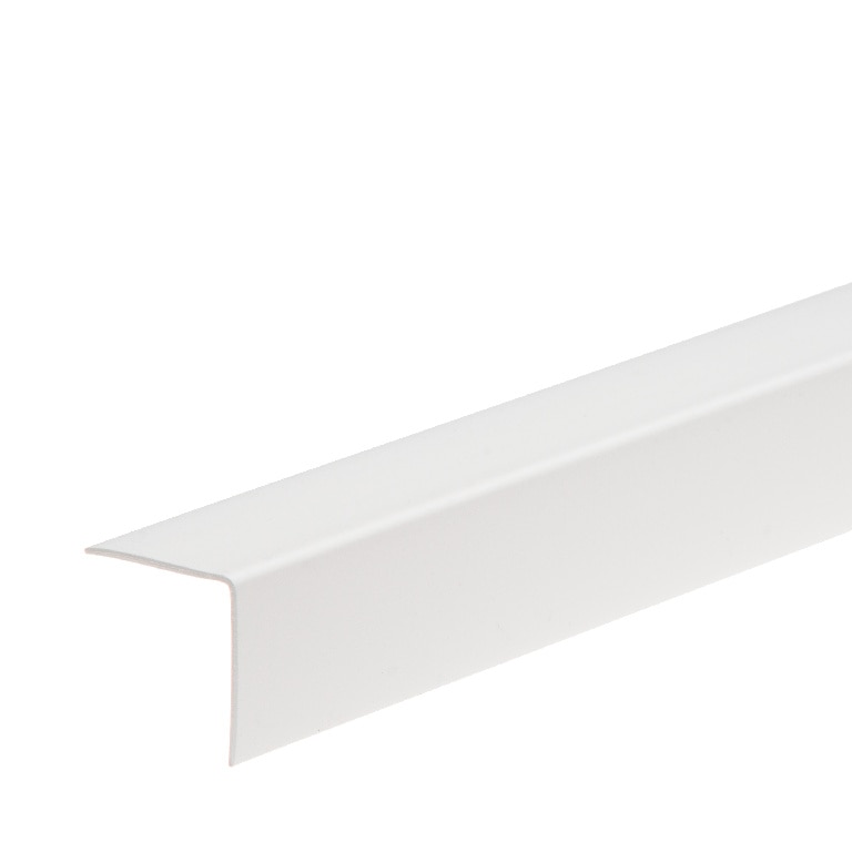 Coltar PVC, 25 x 25 mm, 2.4 m, alb