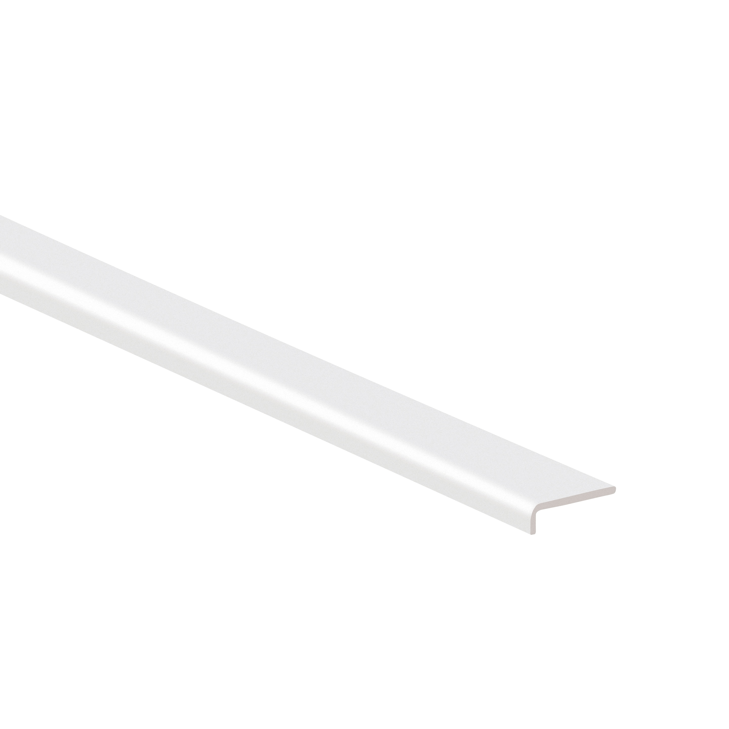 Coltar PVC de tip L, 5 x 16 mm, 2.4 m, alb