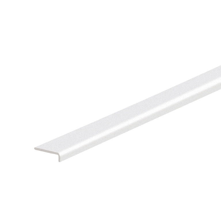 Coltar PVC de tip L, 5 x 16 mm, 2.4 m, alb