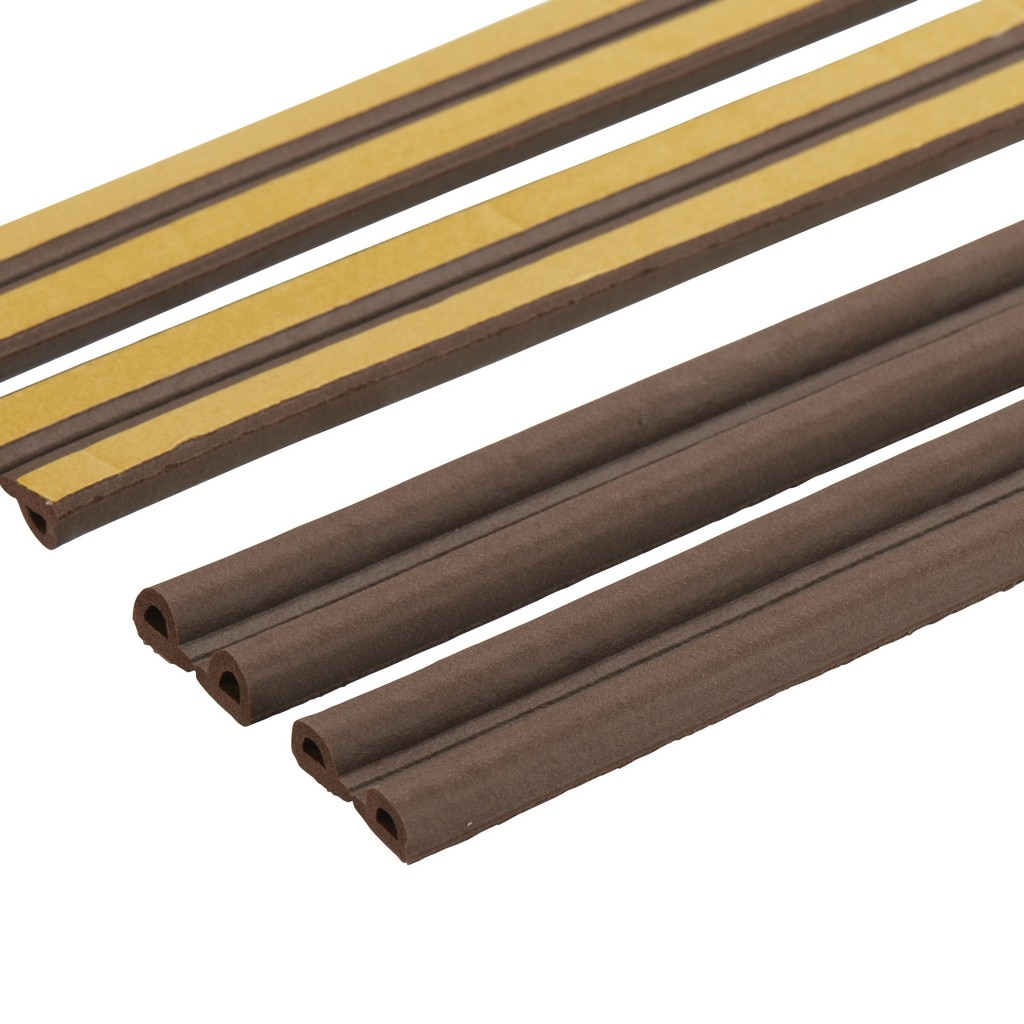 Banda de etansare, autoadeziva 9 x 6.5 mm, lungime 24 m, culoare maro cu dunga 