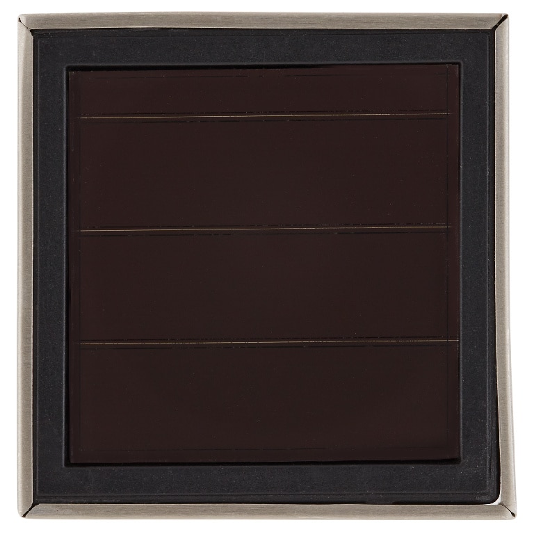 Lampa solara LED, patrata, otel inoxidabil, argintiu, 1 bucata, 0.01 W