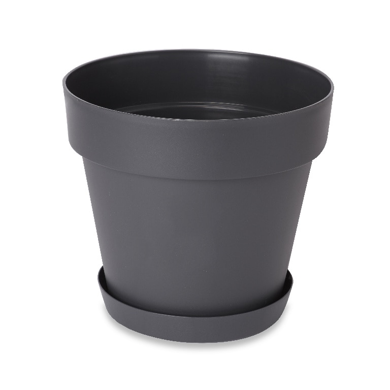 Ghiveci, rotund gri, 30 cm • GoodHome
