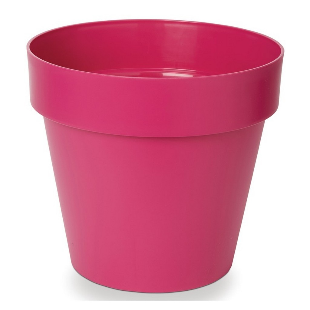 Ghiveci din plastic, roz, forma rotunda, 20 cm diametru • Blooma