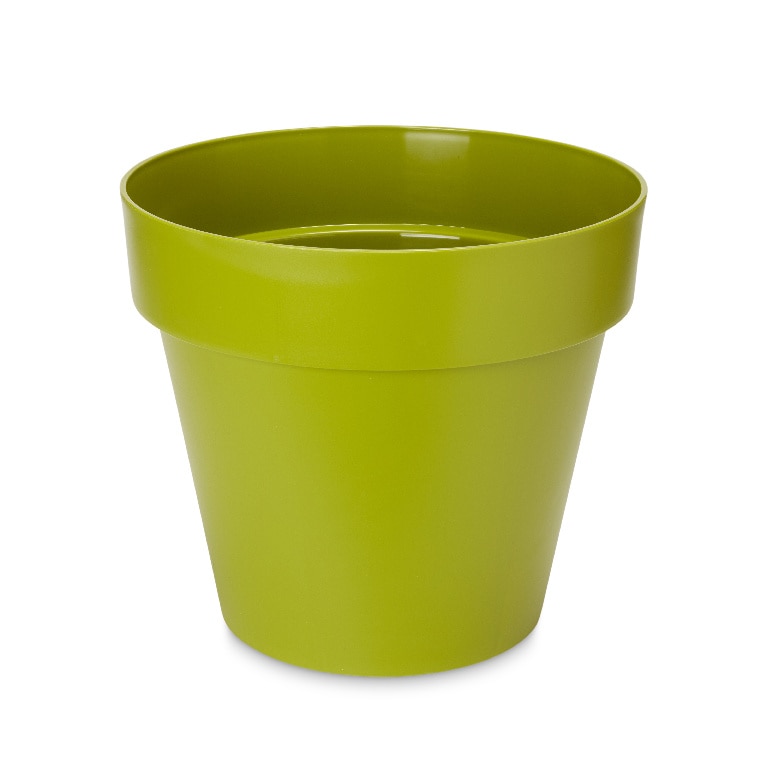 Ghiveci din plastic, verde, forma rotunda, 40 cm diametru • Blooma