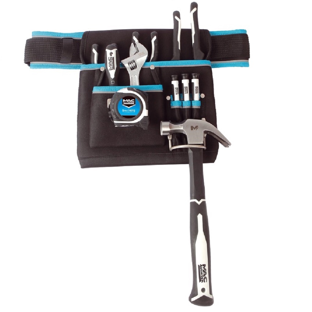 Centura scule si unelte Mac Allister, ajustabila 90-120 cm, 6 buzunare
