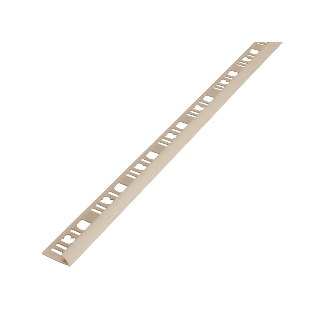 Profil exterior din PVC, semirotund, 6 mm, crem