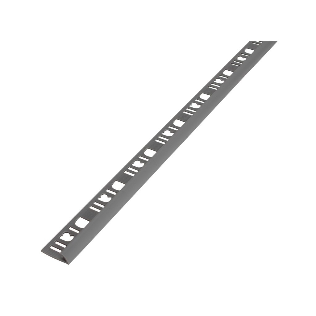 Profil exterior din PVC, semirotund, 6 mm, gri