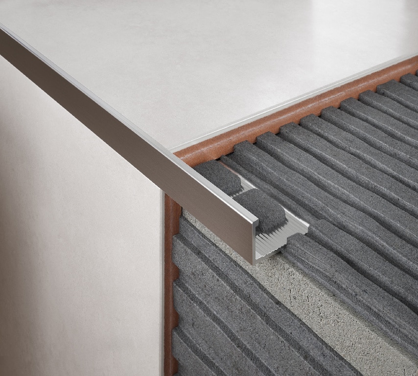 Profil drept, 8 mm, aluminiu, argintiu mat