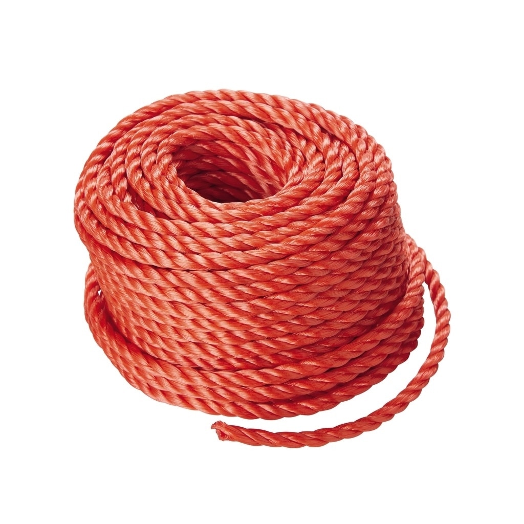 Snur din polipropilena, 6 mm x 20 m, rosu