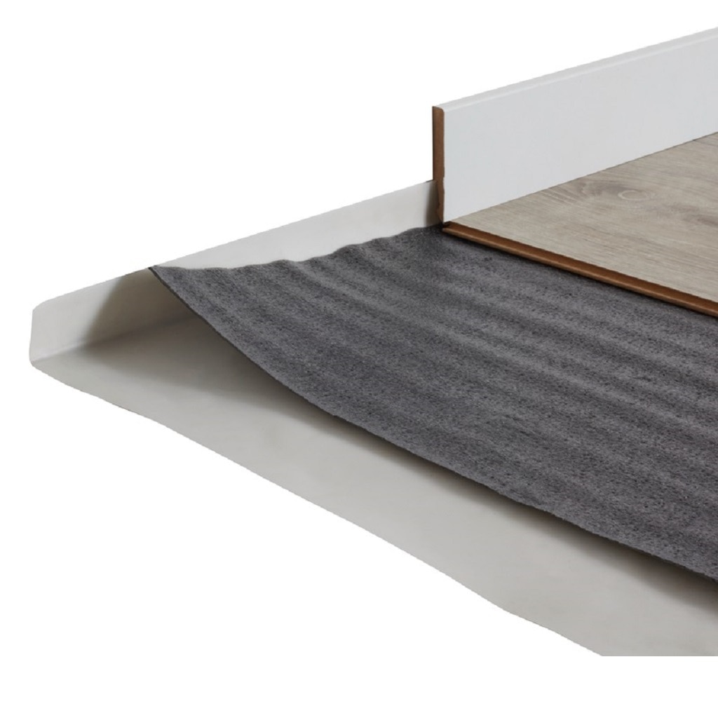 Izolatie parchet, polipropilena, gri inchis, 2500 x 100 x 0.2 cm  Diall