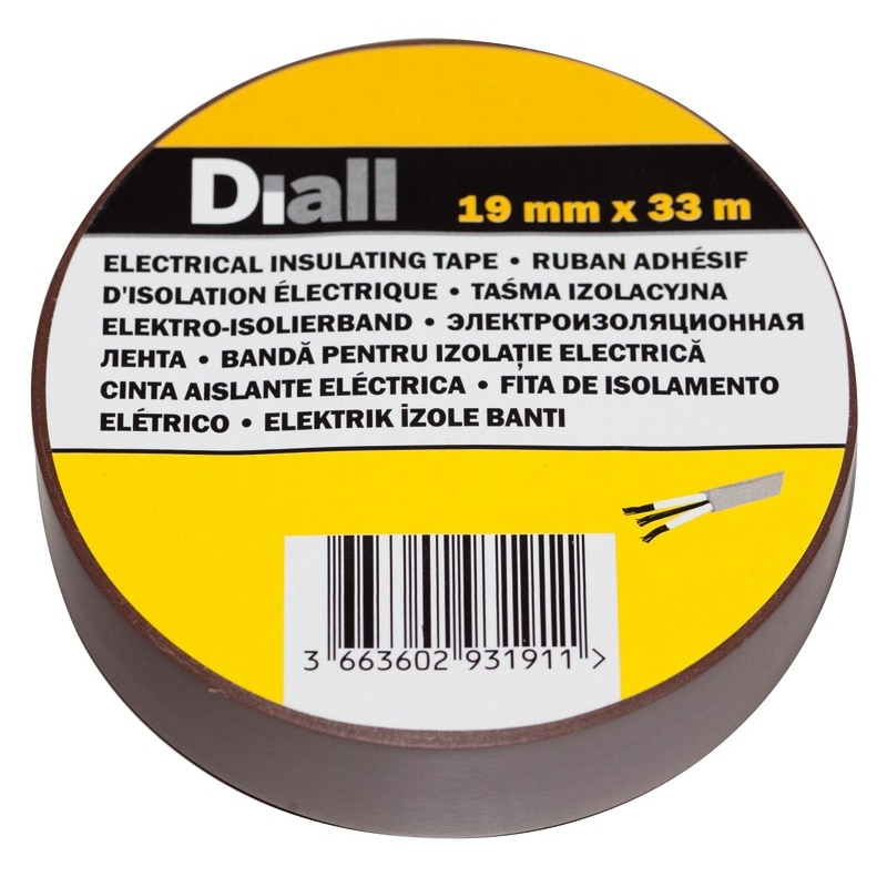 Banda izolatoare Diall, 19 x 33000 mm, maro 