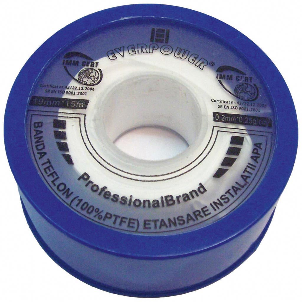 Banda izolatoare, teflon, 15 m x 19 mm • Diall