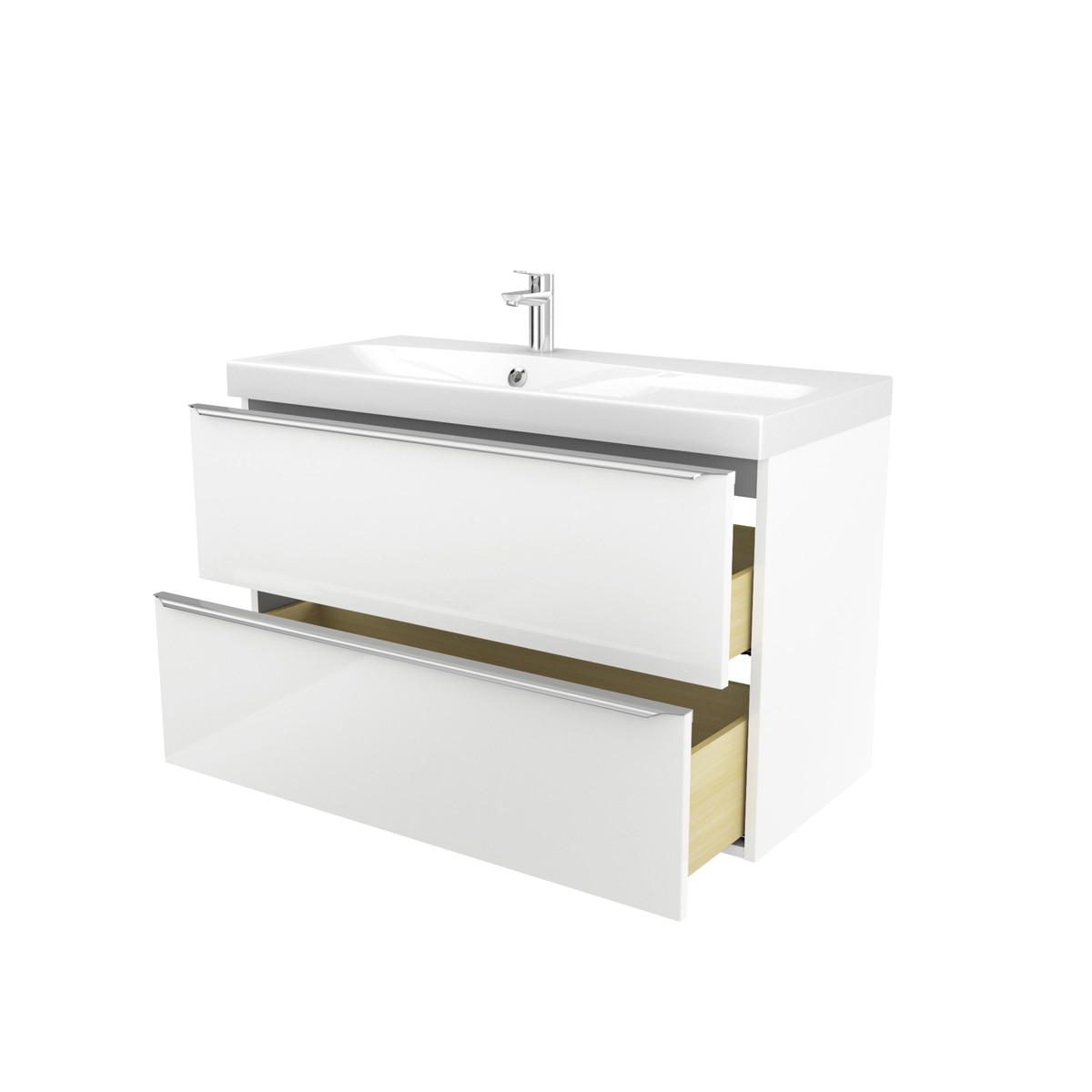 Masca lavoar GoodHome Imandra, suspendata, 100 x 45 x 60 cm, alb