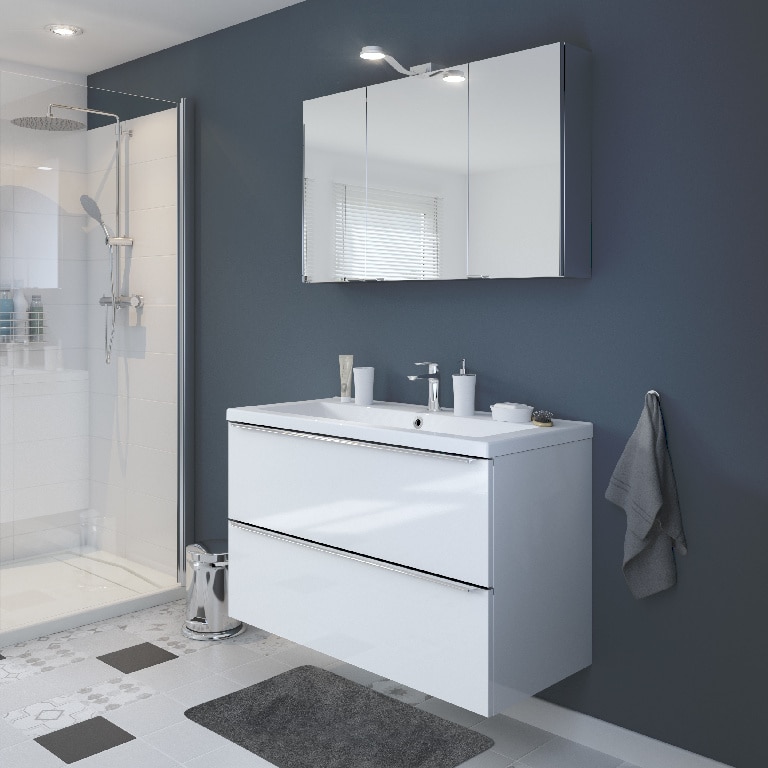 Masca lavoar GoodHome Imandra, suspendata, 100 x 45 x 60 cm, alb