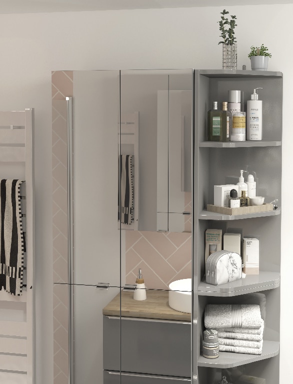 Baza pentru lavoar, suspendata, Gri, 100 x 60 cm  GoodHome Imandra