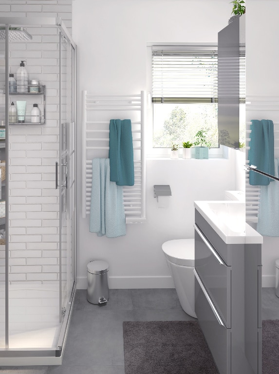 Baza pentru lavoar, cu picioare, Gri, 60 x 82 cm  GoodHome Imandra