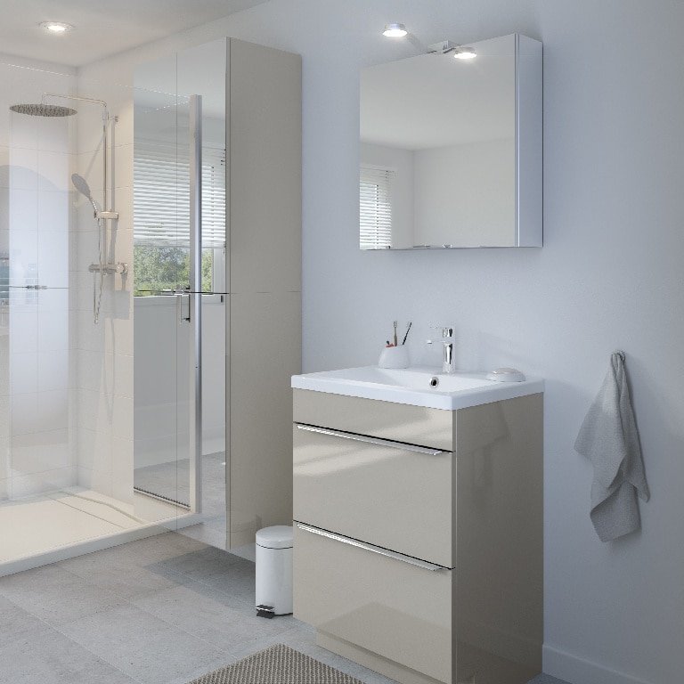 Masca lavoar GoodHome Imand Taupe, 60 x 82 x 45 cm, gri