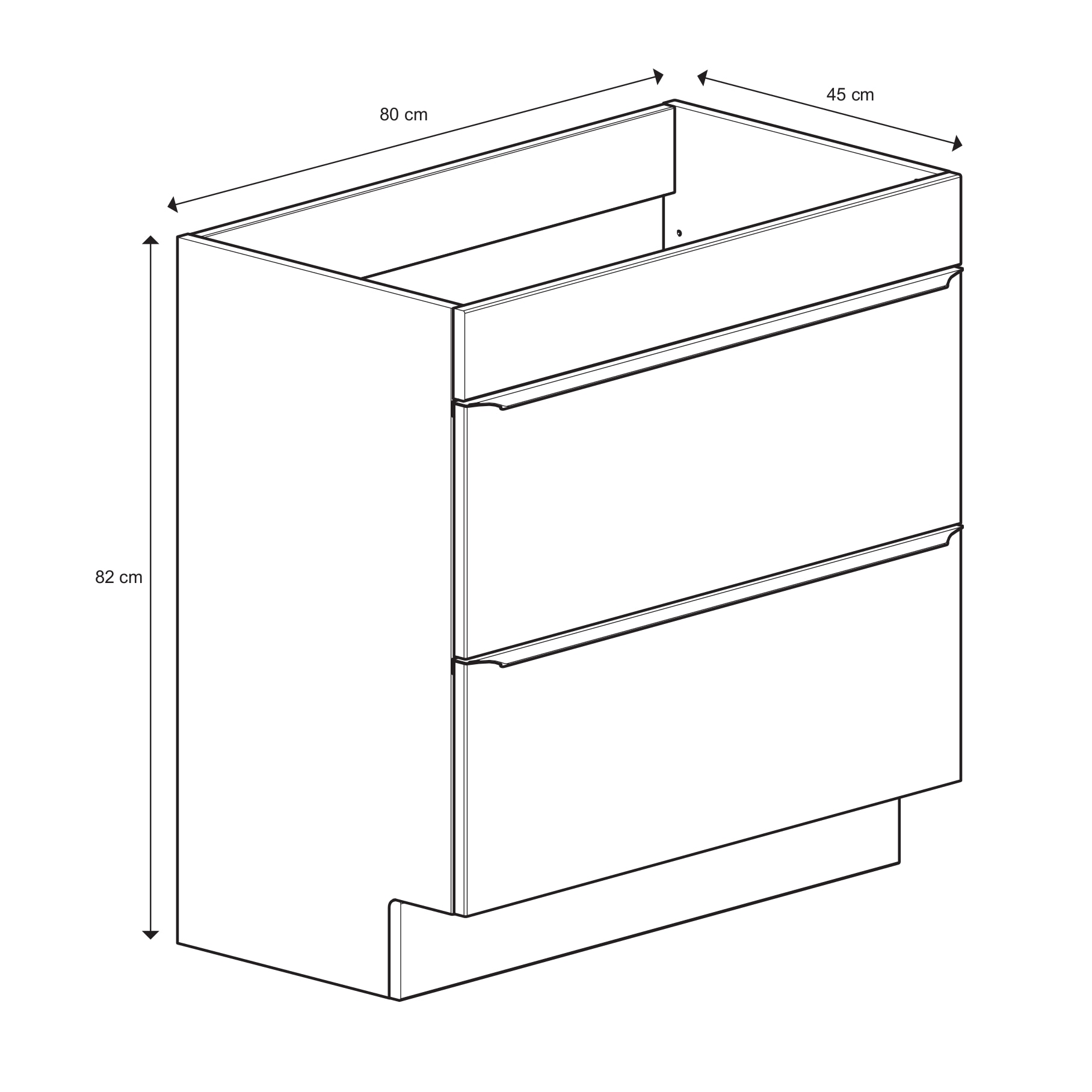 Baza pentru lavoar, cu picioare, Gri, 80 x 82 cm  GoodHome Imandra