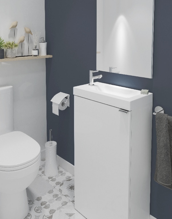 Baza pentru lavoar, suspendata, Alb, 44 x 79 cm  GoodHome Imandra