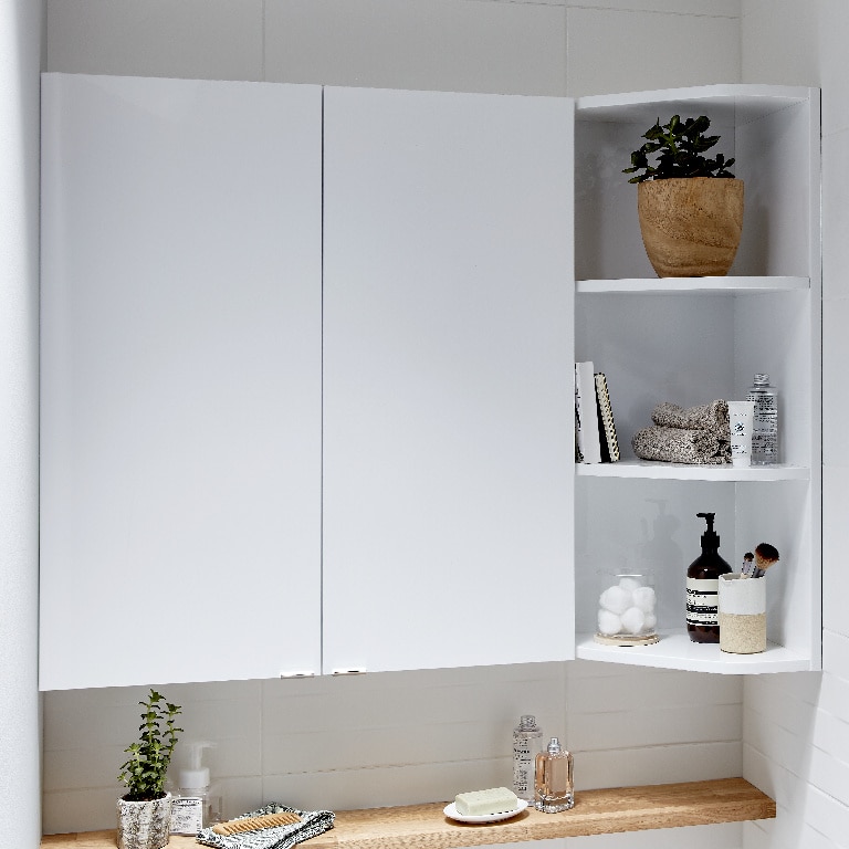 Dulap baie suspendat, alb, 90 x 40 x 15 cm  GoodHome Imandra