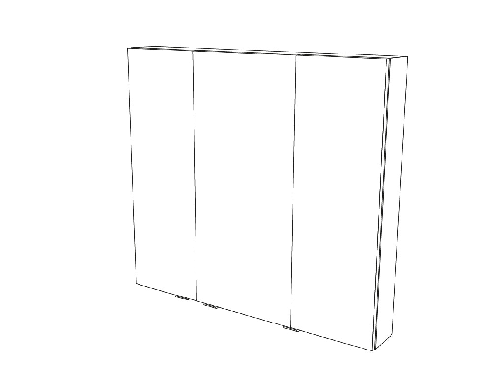 Dulap suspendat GoodHome Imandra, 90 x 100 x 15 cm, alb