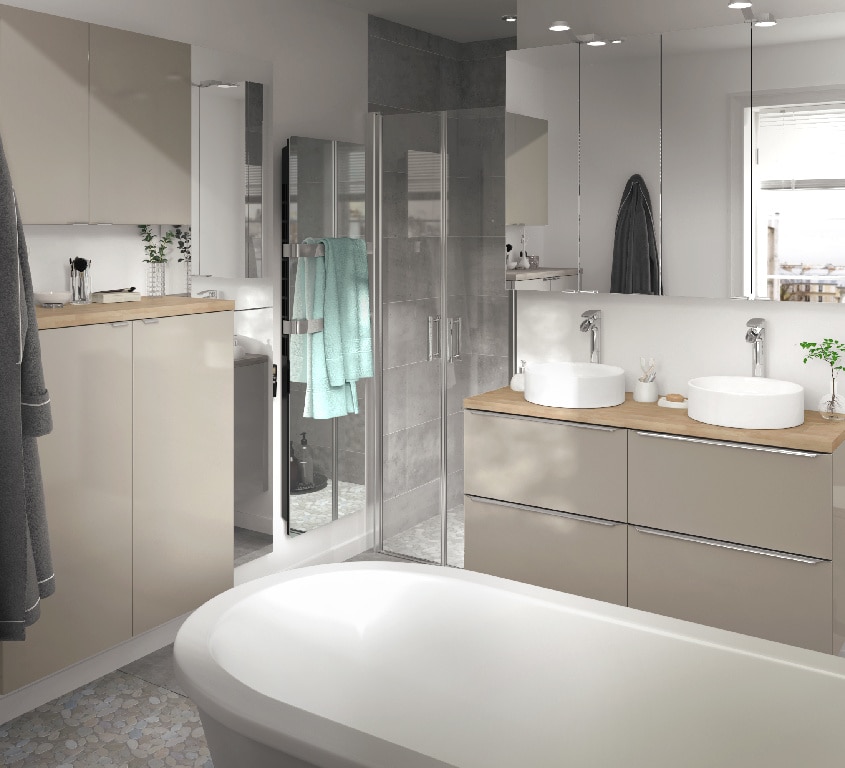 Blat baie GoodHome Hartland, 183 x 45.5 x 2.7 cm, maro