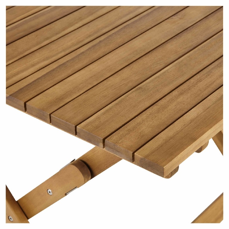 Masa terasa GOODHOME Denia, 4 locuri, lemn, 90 x 90 x 75 cm, alb