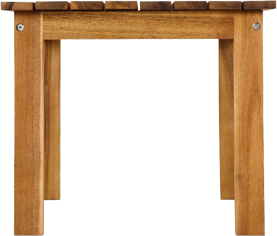 Masa terasa GOODHOME Denia, 2 locuri, lemn, 47 x 47 x 40 cm, maro deschis