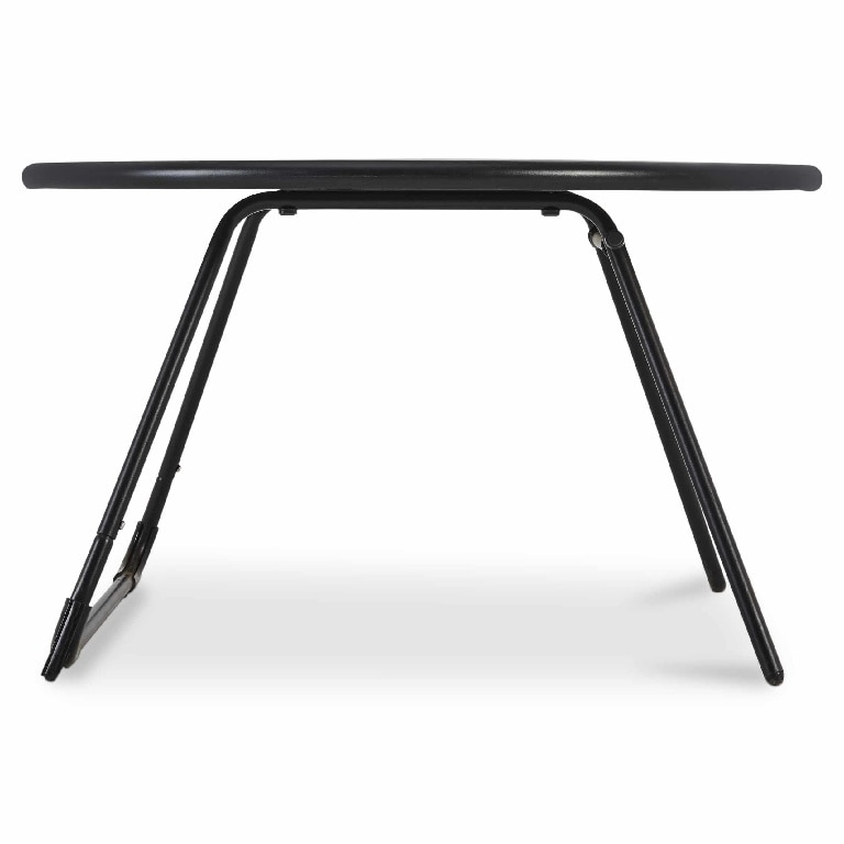 Masa de gradina, otel, negru, rotunda, 2 persoane, 70 x 40 cm • GoodHome nova