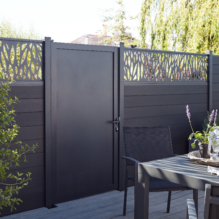 Poarta alee, gri, aluminiu, 171.5 x 93 cm  Klikstrom