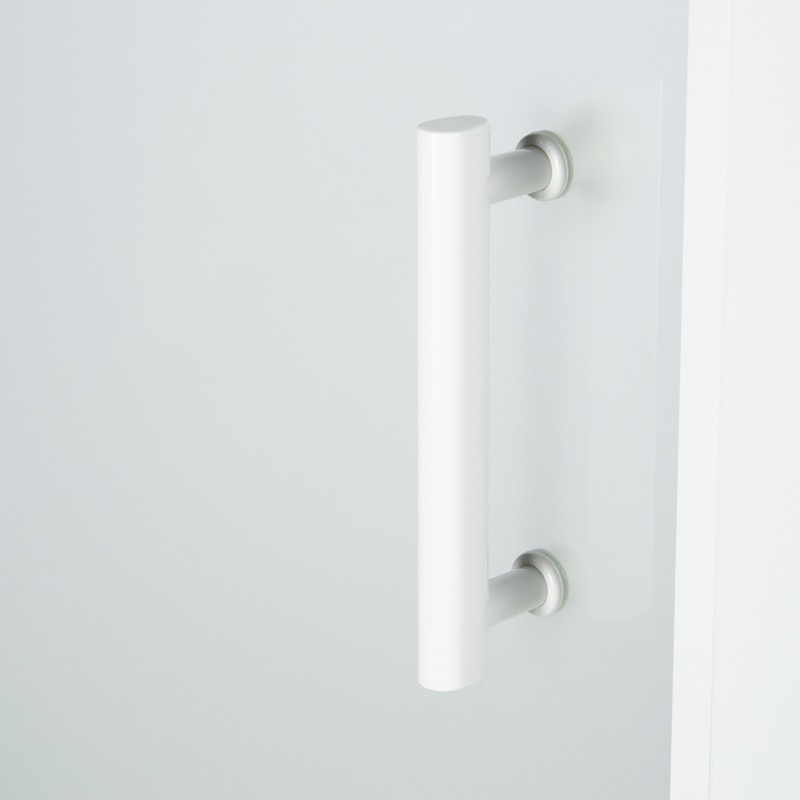 Usa pentru dus, pivotanta, aluminiu si sticla, alb, 90 x 190 cm  Good Home Onega