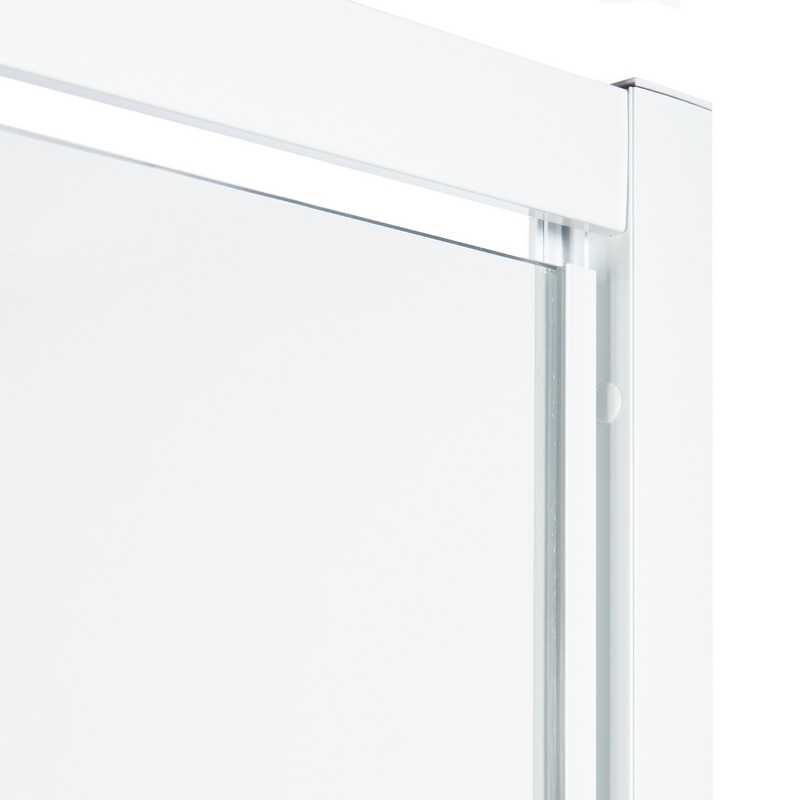 Usa pentru dus, pivotanta, aluminiu si sticla, alb, 90 x 190 cm  Good Home Onega