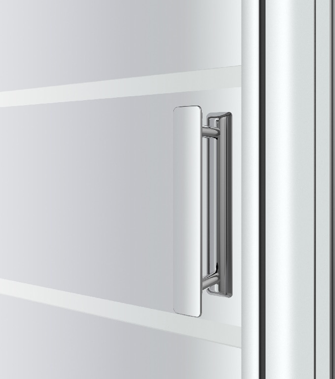 Usa pentru dus, pivotanta, aluminiu si sticla, cromat, sistem deschidere exterior, 80 x 195 cm  Good Home Beloya