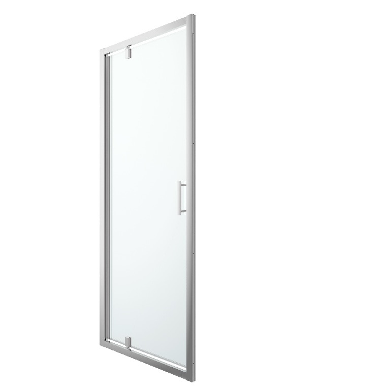 Usa pentru dus, aluminiu si sticla, semipivotanta, cromat, 90 x 195 cm  Good Home Beloya