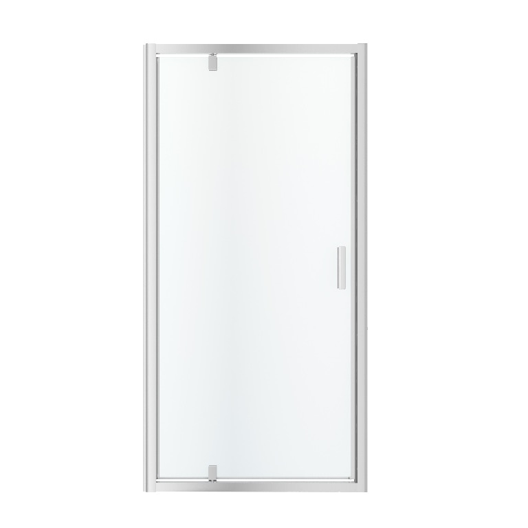 Usa pentru dus, 100 x 195 cm, semi-pivotanta, aluminiu si sticla, cromat  GoodHome Beloya