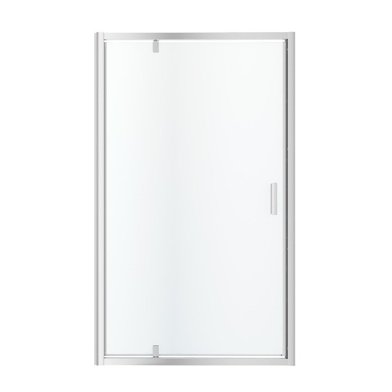 Usa dus pivotanta GoodHome Beloya, aluminiu, sticla securizata 8mm, 120 x 195 cm, crom
