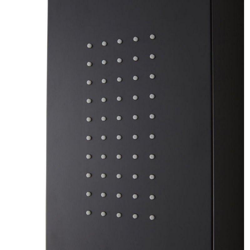 Panel de dus, negru, aluminiu • Cooke & Lewis