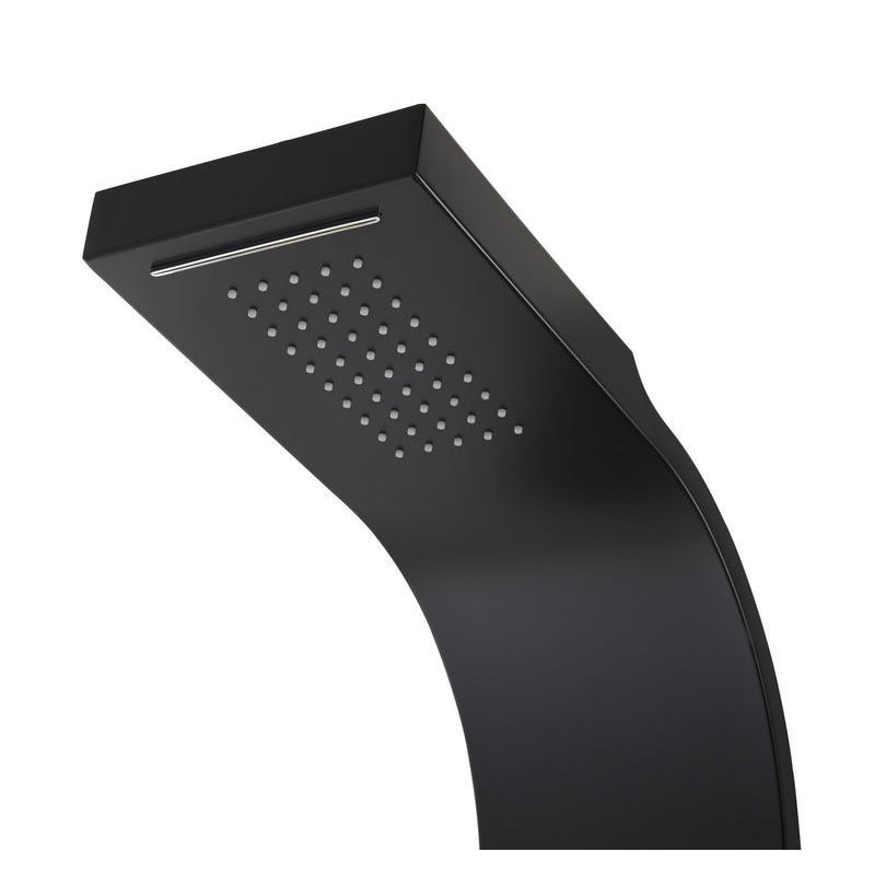 Panel de dus, negru, aluminiu • Cooke & Lewis