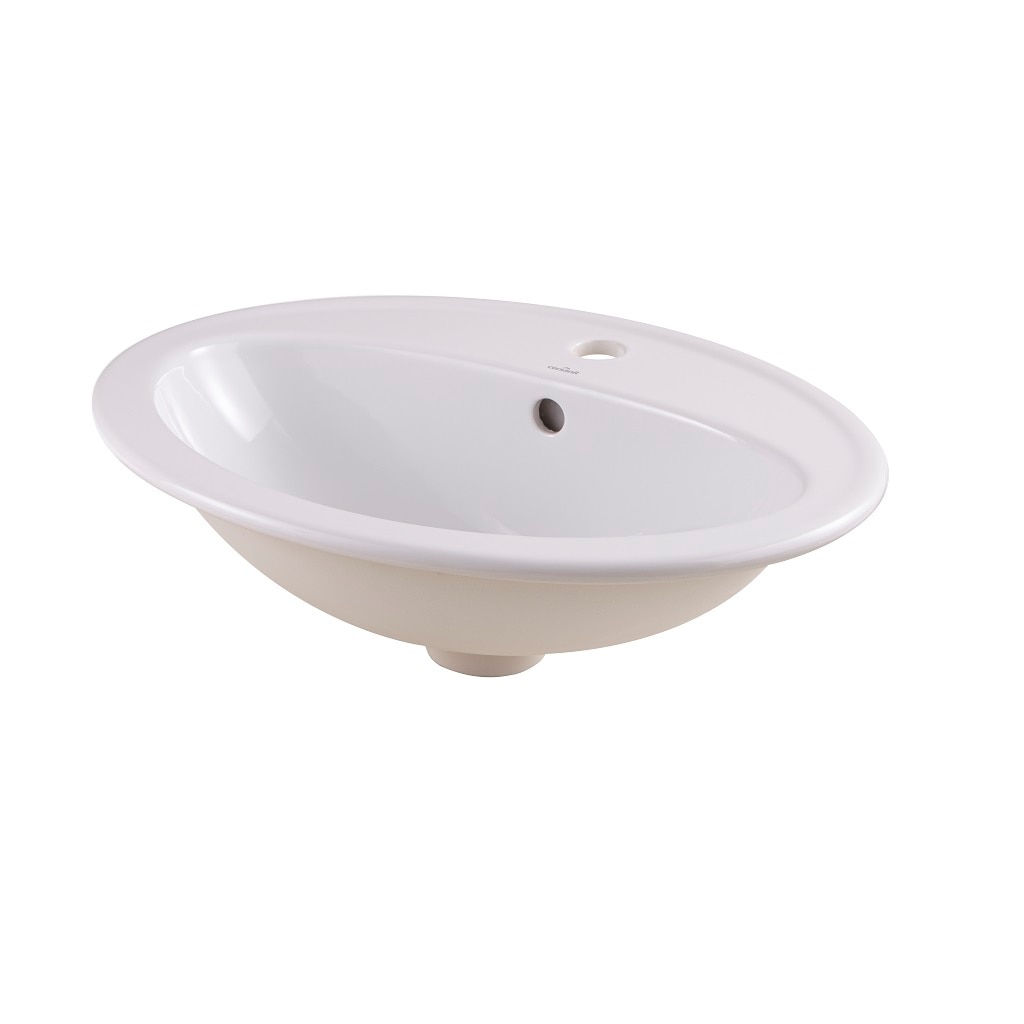 Lavoar oval, alb, 53.5 cm, montare pe blat  Cersanit Turso