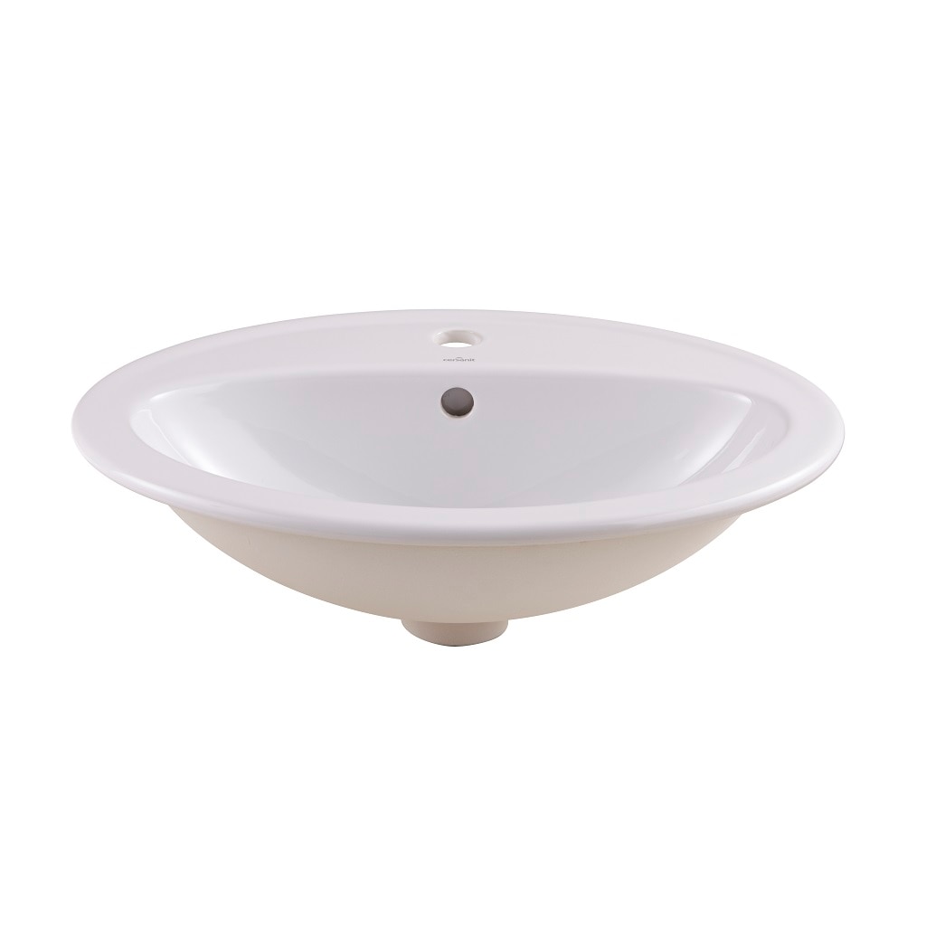 Lavoar oval, alb, 53.5 cm, montare pe blat  Cersanit Turso