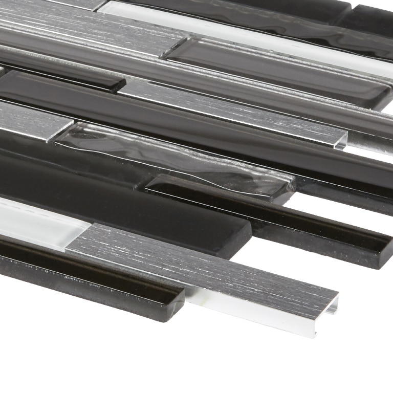 Mozaic interior, alb, sticla si aluminiu, dreptunghiular, 29.4 x 29.8 cm x 8 mm GoodHome Palermio