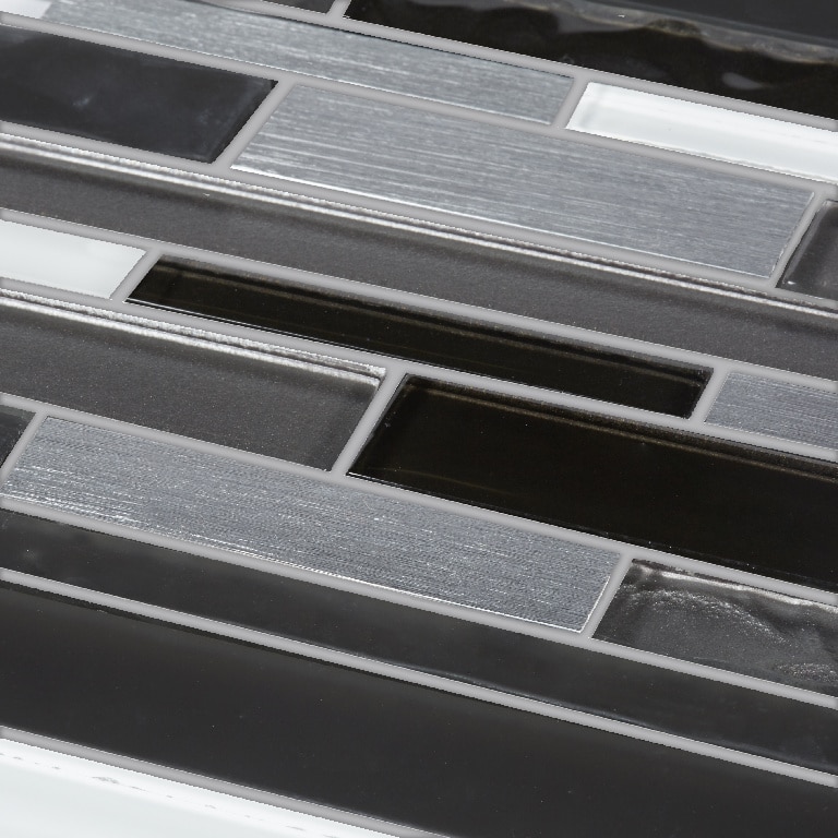 Mozaic interior, alb, sticla si aluminiu, dreptunghiular, 29.4 x 29.8 cm x 8 mm GoodHome Palermio