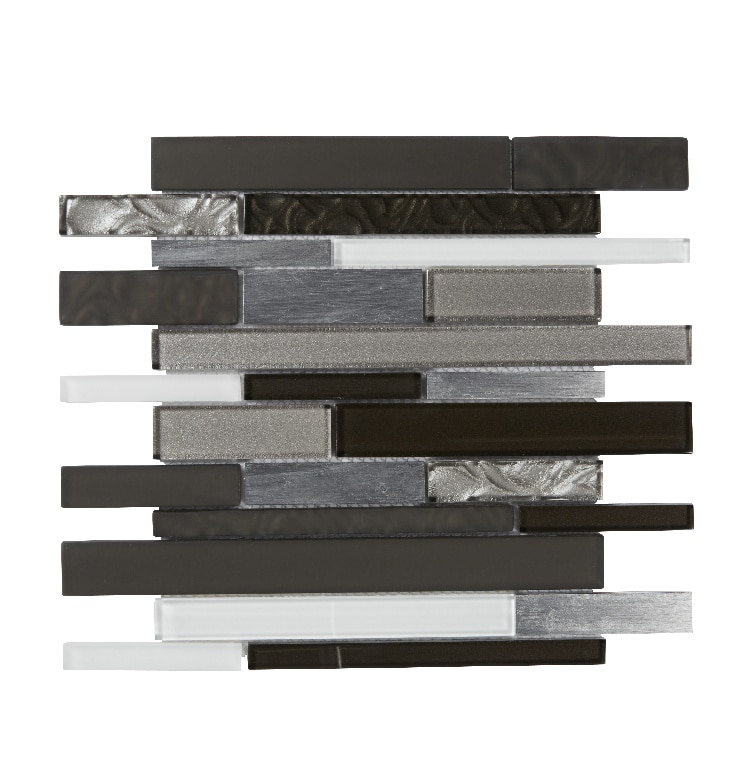 Mozaic interior, alb, sticla si aluminiu, dreptunghiular, 29.4 x 29.8 cm x 8 mm GoodHome Palermio