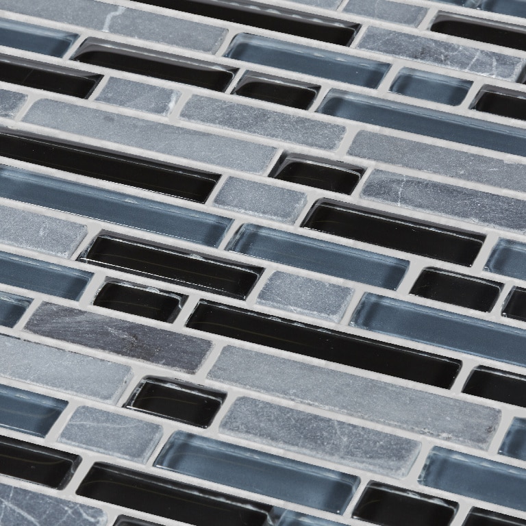 Mozaic interior, gri, sticla, patrat, 30 x 30.4 cm x 8 mm GoodHome