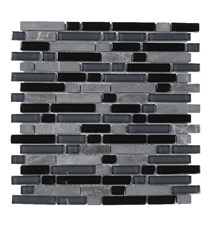 Mozaic interior, gri, sticla, patrat, 30 x 30.4 cm x 8 mm GoodHome