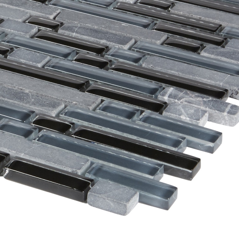 Mozaic interior, gri, sticla, patrat, 30 x 30.4 cm x 8 mm GoodHome