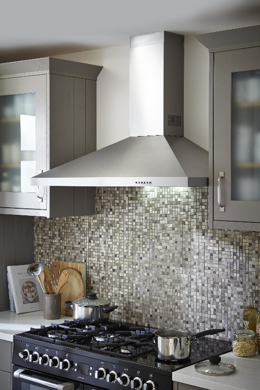 Mozaic interior, bej, sticla, piatra naturala si otel inoxidabil patrat, 30 x 30 cm x 8 mm  GoodHome Mecine