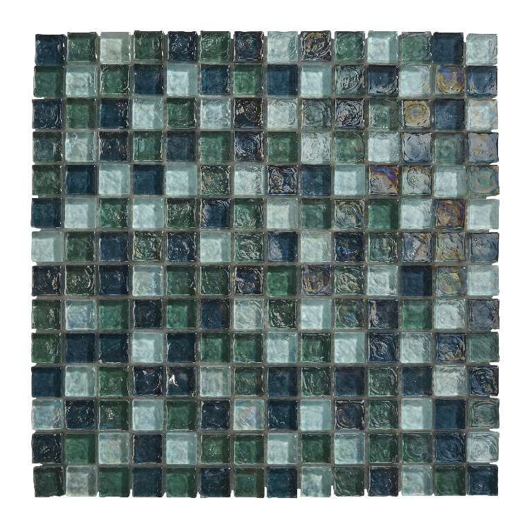 Mozaic interior, verde, sticla, patrat, 30.6 x 30.6 cm x 8 mm  GoodHome Bressia
