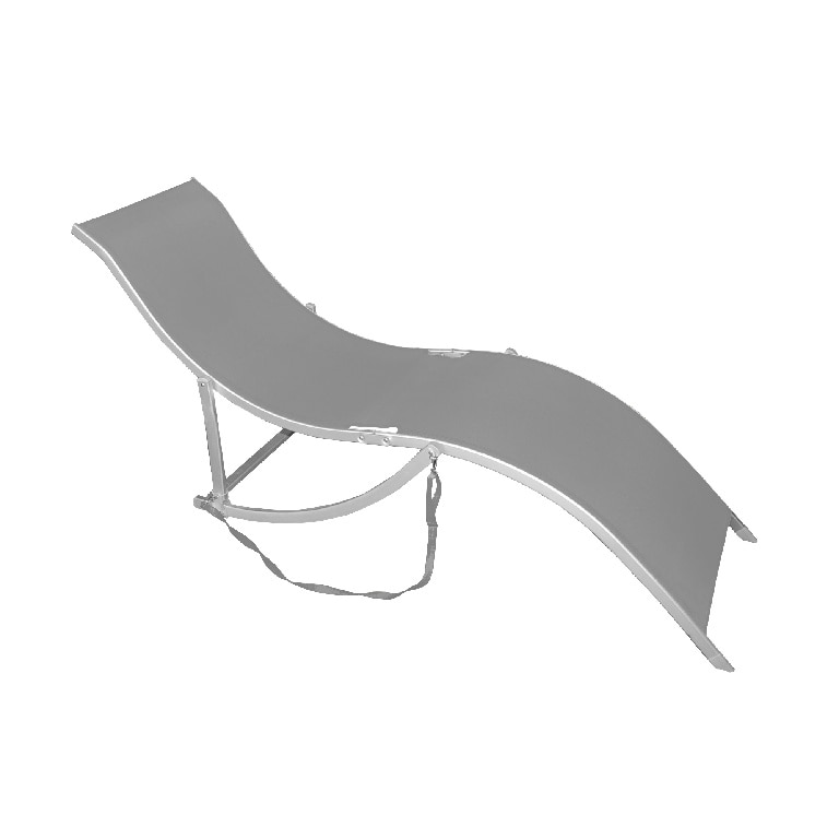 Sezlong terasa BLOOMA Papaya, 172 x 56 x 66 cm, argintiu