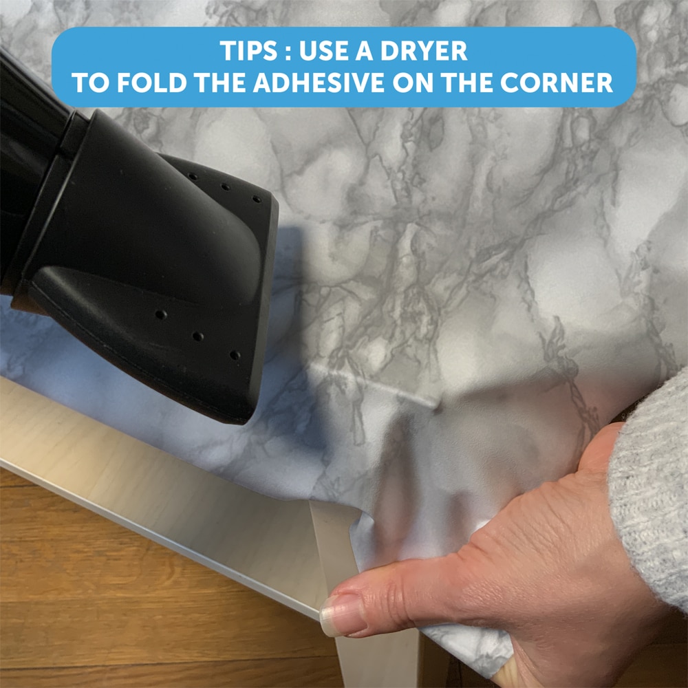 Autocolant VENILIA Marmura, PVC, 90 x 100 cm, gri